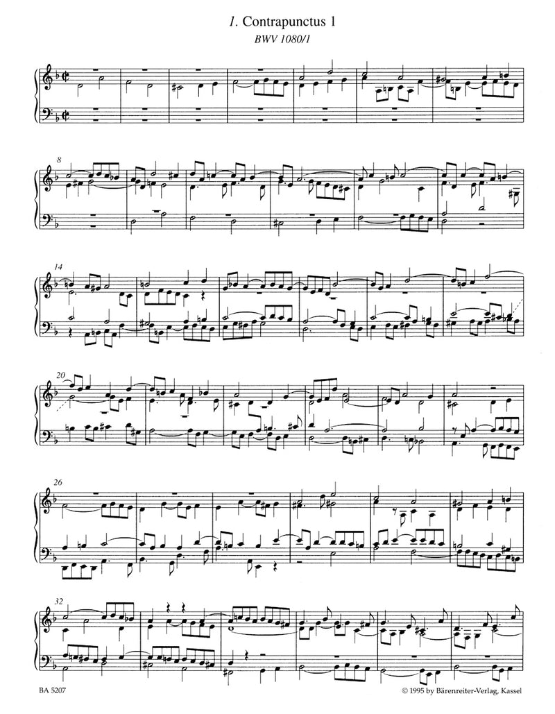 Die Kunst der Fuge = The Art of Fugue, BWV 1080 [score]