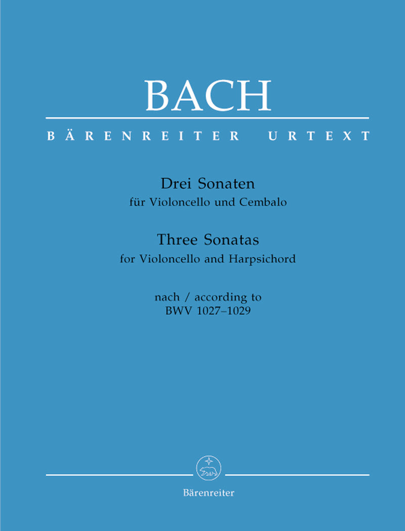Three Sonatas for Violoncello and Harpsichord (according to BWV 1027-1029)