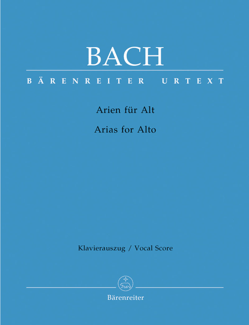 Arias for Contralto (ドイツ語と英語の歌詞、ドイツの説明）