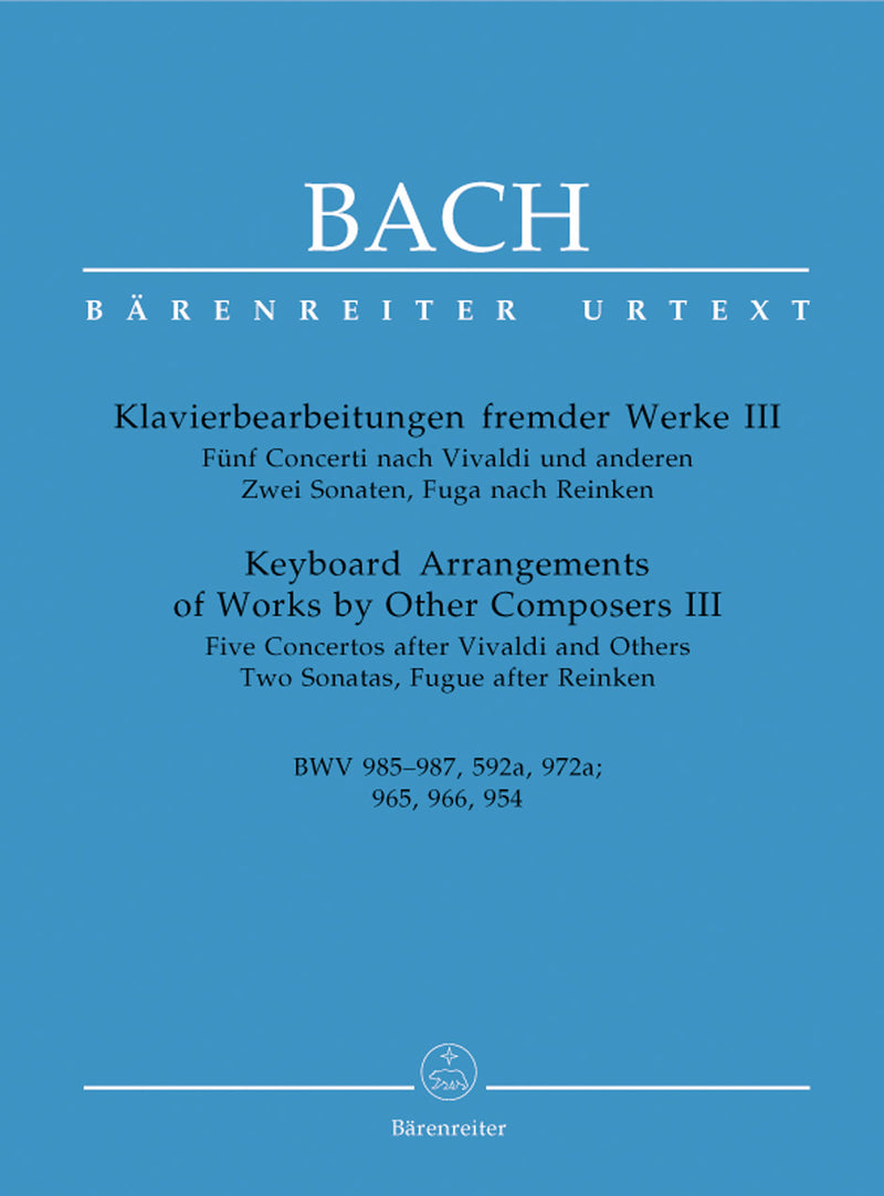 Klavierbearbeitungen fremder Werke, vol. 3