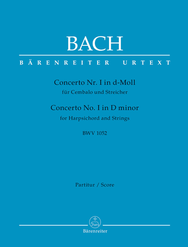 Concerto for Harpsichord and Strings Nr. 1 D minor BWV 1052 [score]