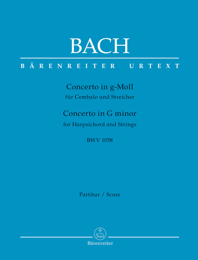 Concerto for Harpsichord and Strings G minor BWV 1058 [score]
