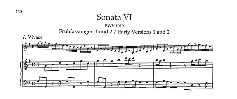 Six Sonatas for Violin and Obbligato Harpsichord