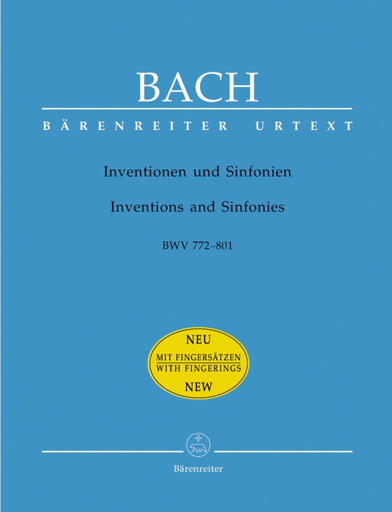 Inventions and Sinfonias, BWV 772-801（運指あり）