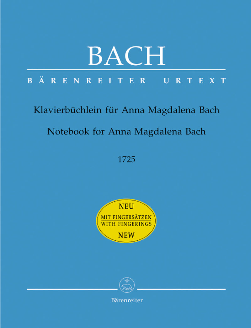Notebook for Anna Magdalena Bach (1725)（運指あり）