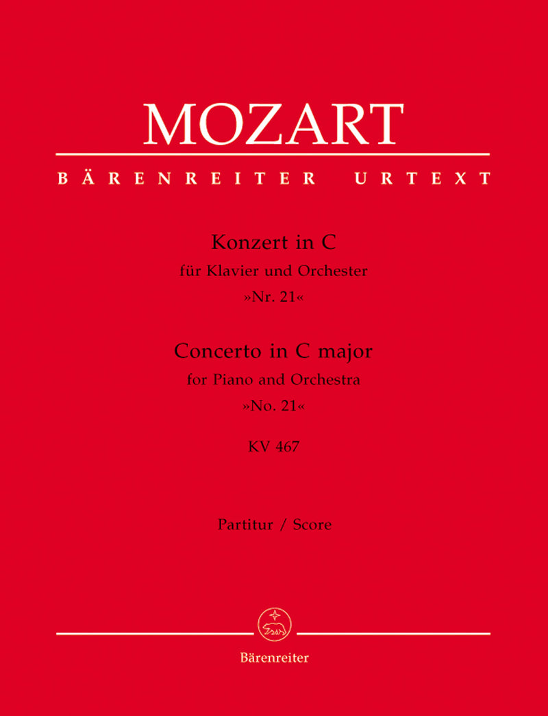 Concerto for Piano and Orchestra Nr. 21 C major K. 467 [score]