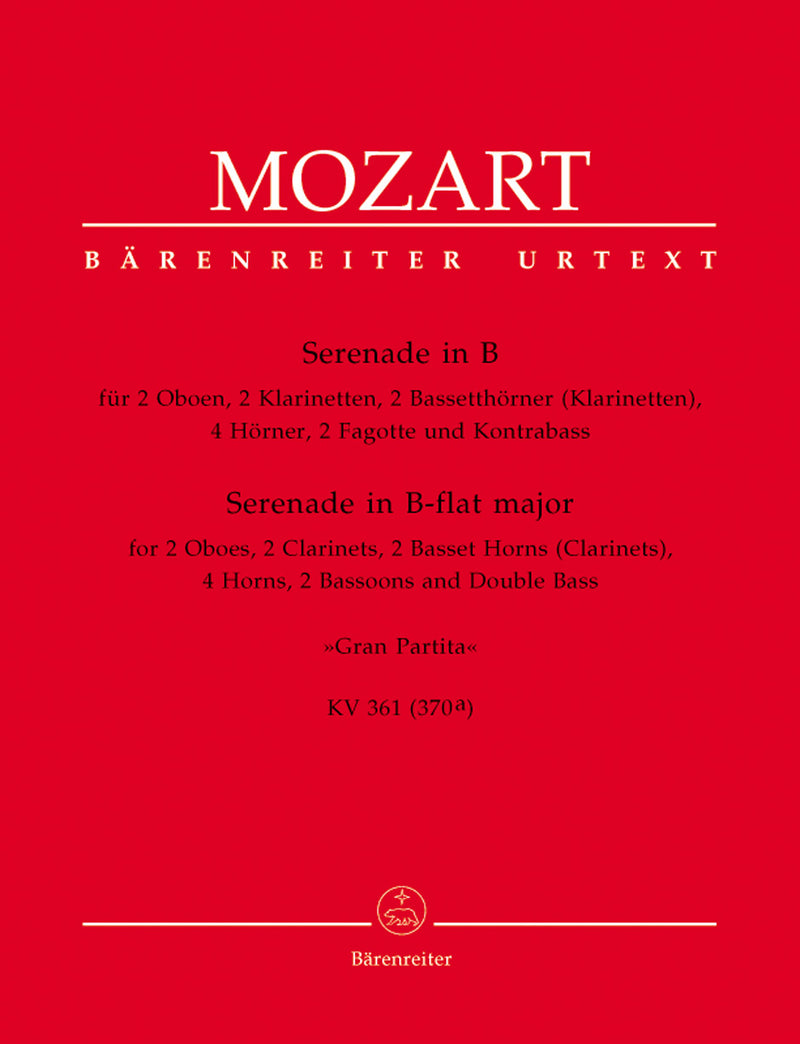 Serenade B-Dur K. 361 (370a) "Gran Partita" [set of parts]
