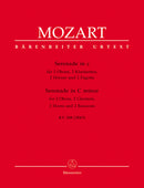 Serenade for two Oboes, two Clarinets, two Horns and two Bassoons C minor K. 388 (384a) [set of parts]