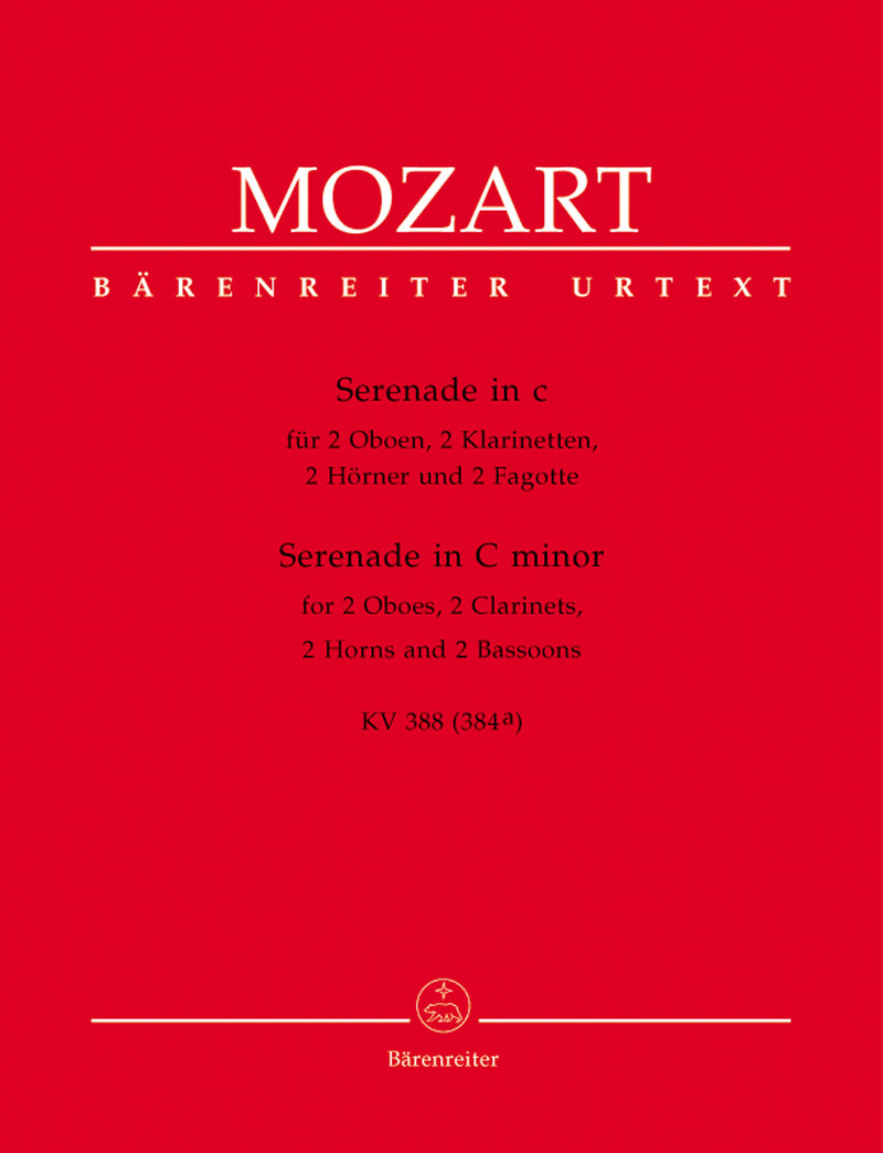 Serenade for two Oboes, two Clarinets, two Horns and two Bassoons C minor K. 388 (384a) [set of parts]
