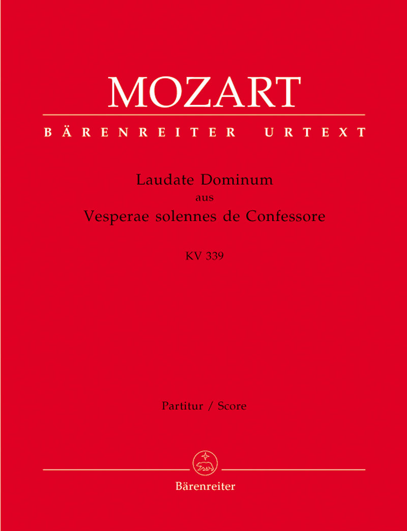 Laudate Dominum K. 339 (from the Vesperae solennes de Confessore) [score]