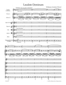 Laudate Dominum K. 339 (from the Vesperae solennes de Confessore) [score]