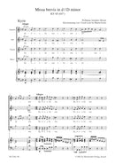 Missa brevis D minor K. 65 (61a) （ヴォーカル・スコア）