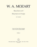 Missa brevis D major K. 194 (186h) [violin 1 part]