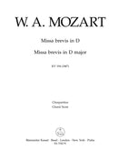 Missa brevis D major K. 194 (186h) [合唱楽譜]
