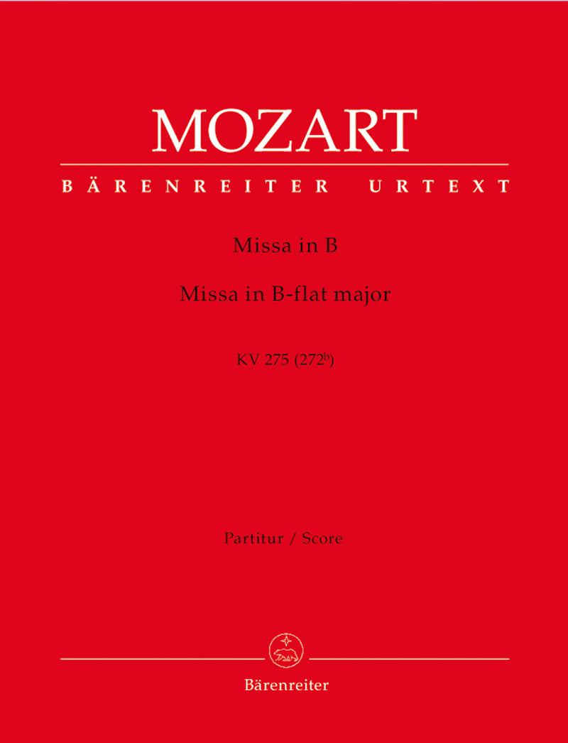 Missa brevis B-flat major K. 275 (272b) [score]