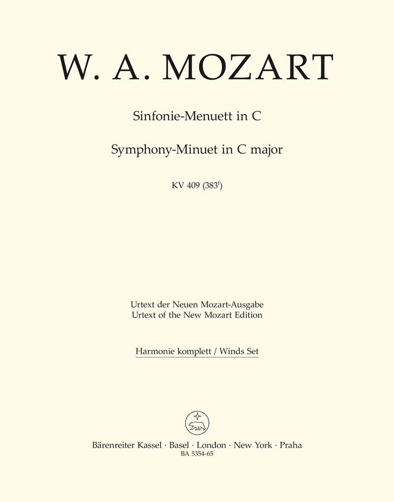 Symphony C major K. 409 [set of wind parts]