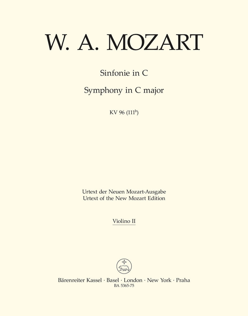 Symphony C major K. 96(111b) [violin 2 part]