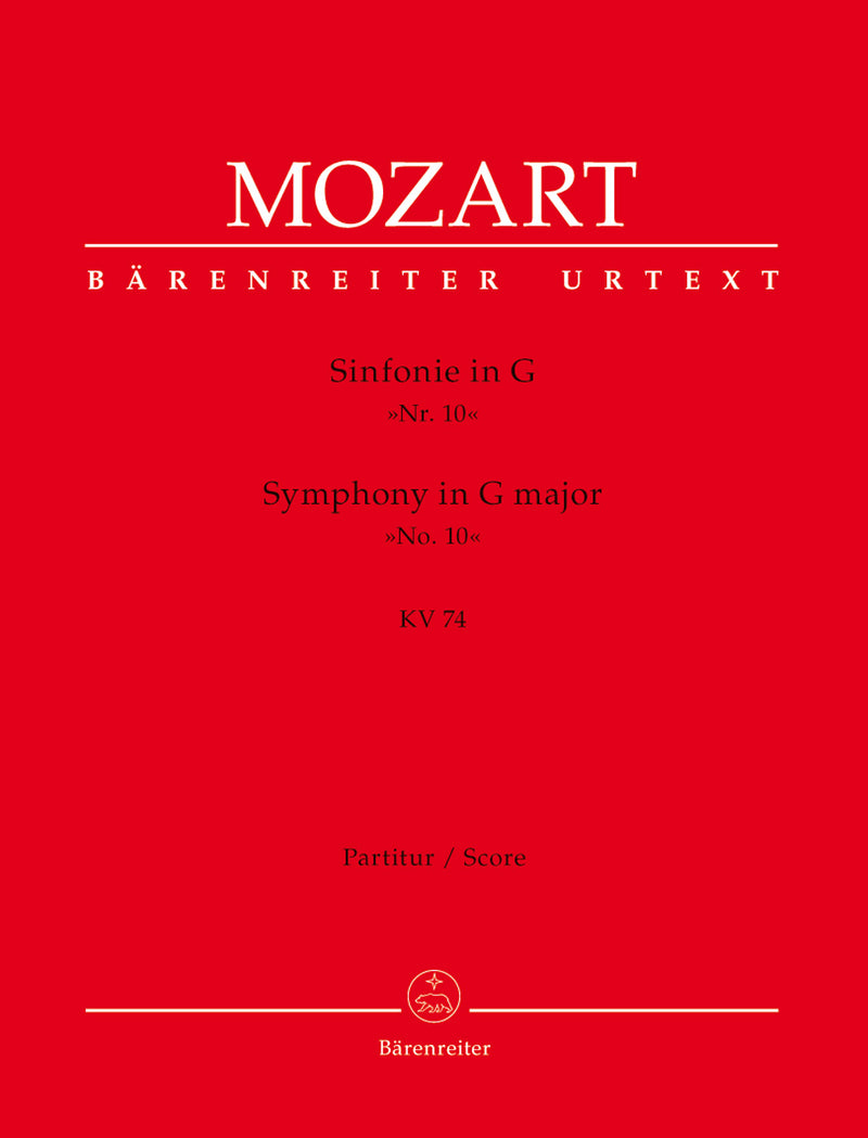 Symphony Nr. 10 G major K. 74 [score]