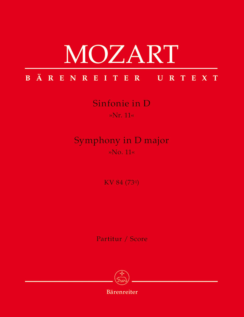 Symphony Nr. 11 D major K. 84 (73Q) [score]