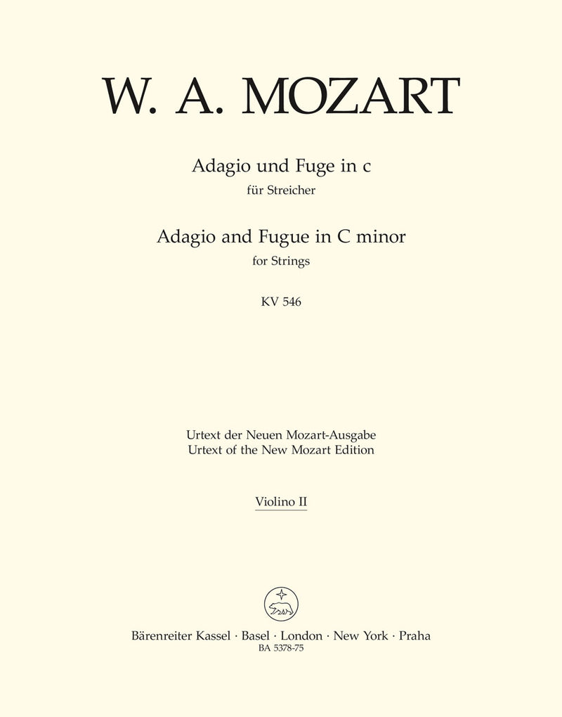 Adagio and Fugue for Strings C minor K. 546 [violin 2 part]