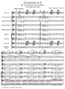 Concertone for two Violins and Orchestra C major K. 190 (166b, KV6:186 E) -three movements for two violins and Orchestra (K. 166b/ KV6: 186 E)- [score]