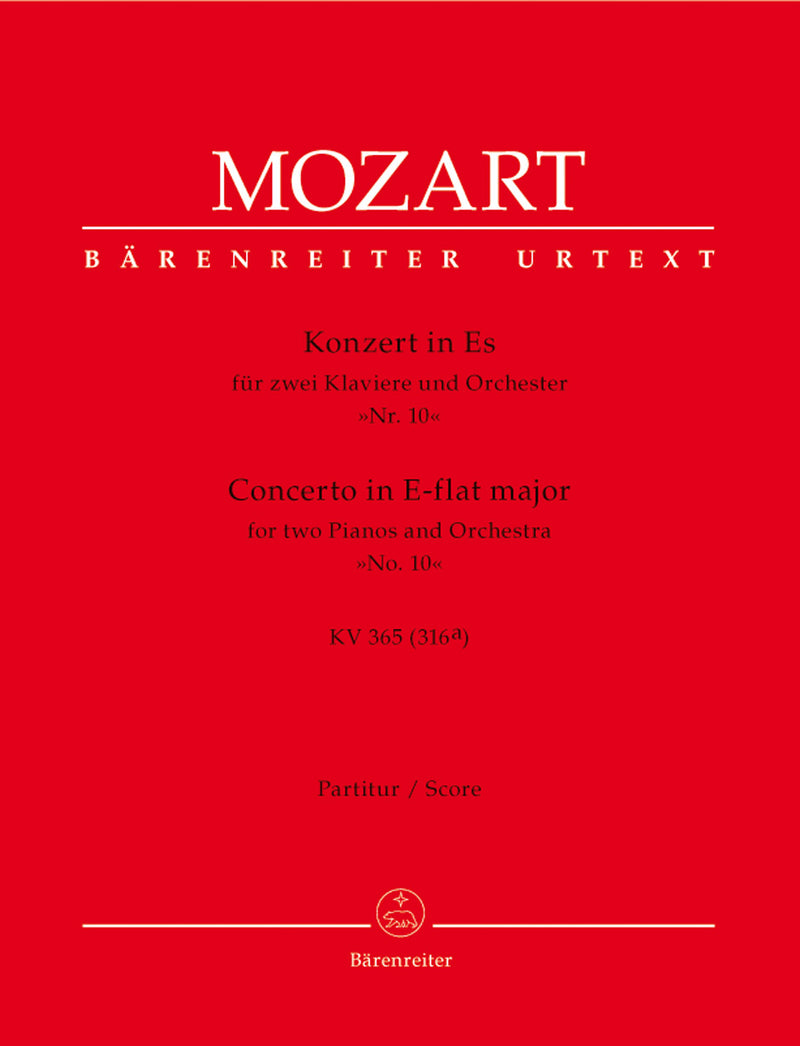 Concerto for two Pianos and Orchestra Nr. 10 E-flat major K. 365 (316a) [score]