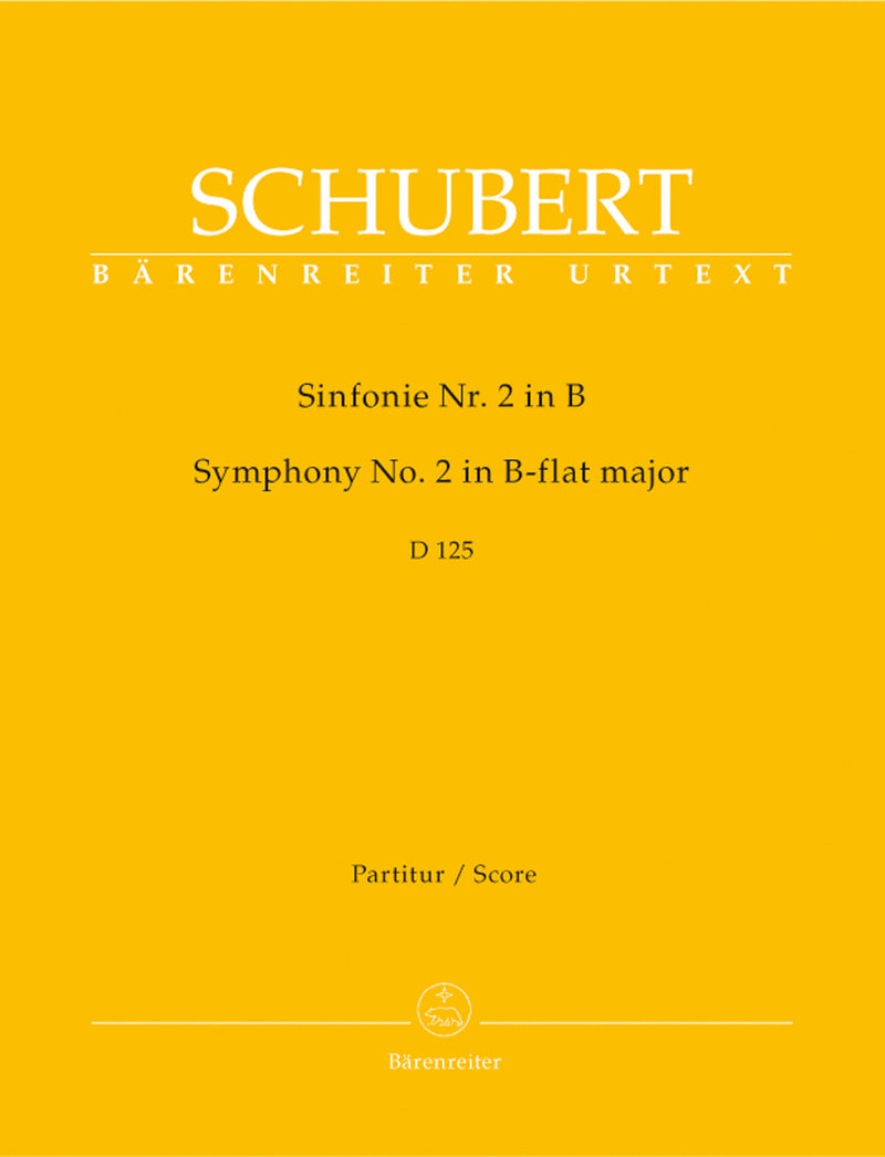 Symphony Nr. 2 B-flat major D 125 (1814) [score]