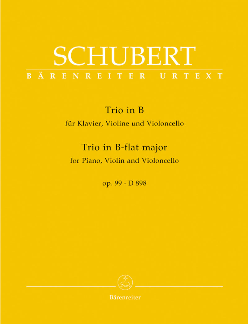 Trio for Piano, Violin and Violoncello B-flat major op. 99 D 898