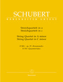 String Quartet A minor D 804 op. 29 "Rosamunde" / String Quartet C minor D 703 "Quartett-Satz" and fragment of the second movement [set of parts]