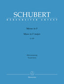 Mass F major D 105 （ヴォーカル・スコア）