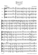 Mass F major D 105 [合唱楽譜]