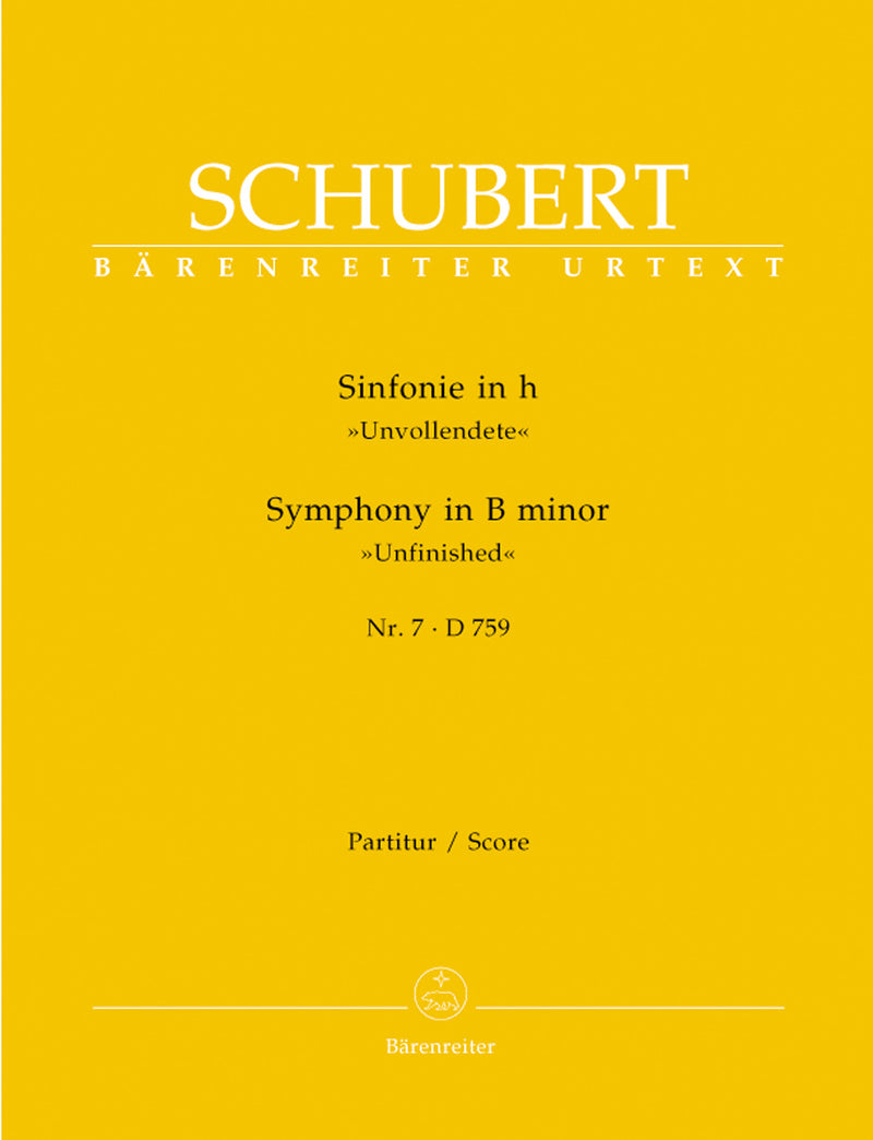 Symphony Nr. 7 B minor D 759 "Unfinished" [score]
