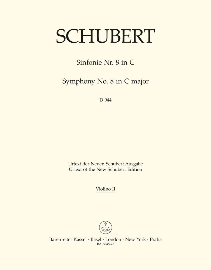 Symphony Nr. 8 C major D 944 "The Great" [violin 2 part]