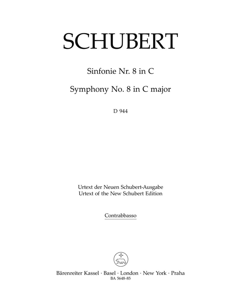 Symphony Nr. 8 C major D 944 "The Great" [double bass part]