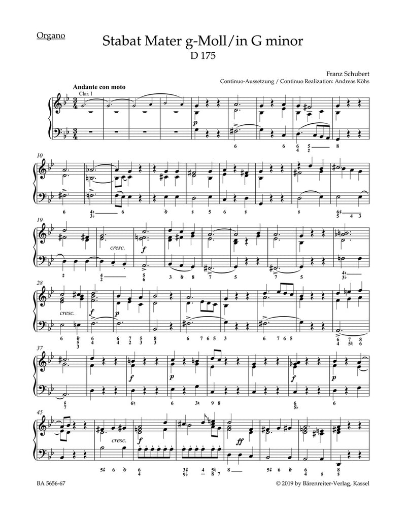 Magnificat C-Dur D 486 [organ part]