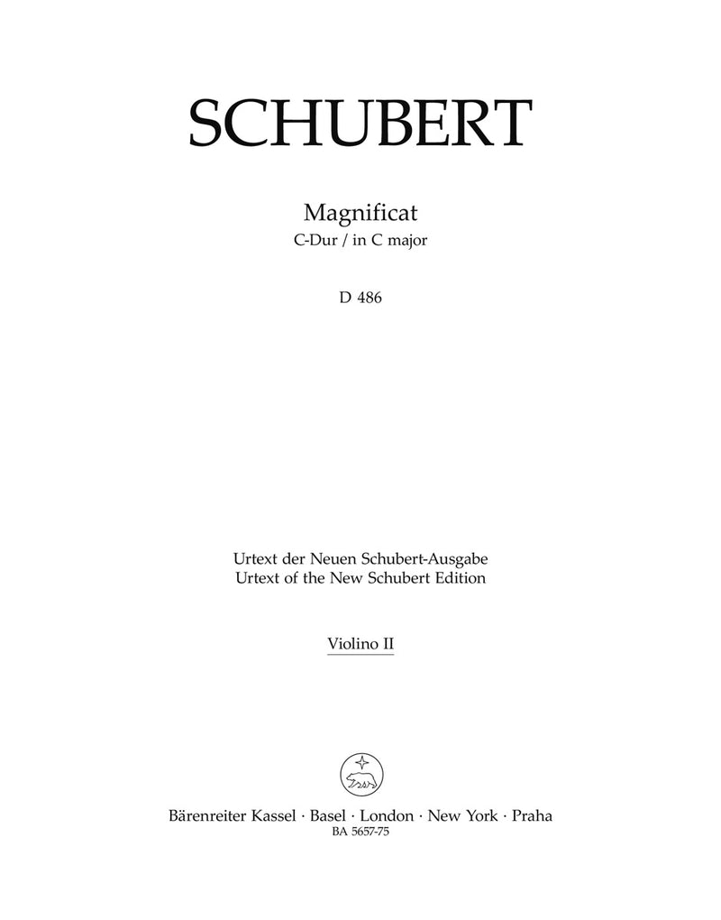 Magnificat C-Dur D 486 [violin 2 part]