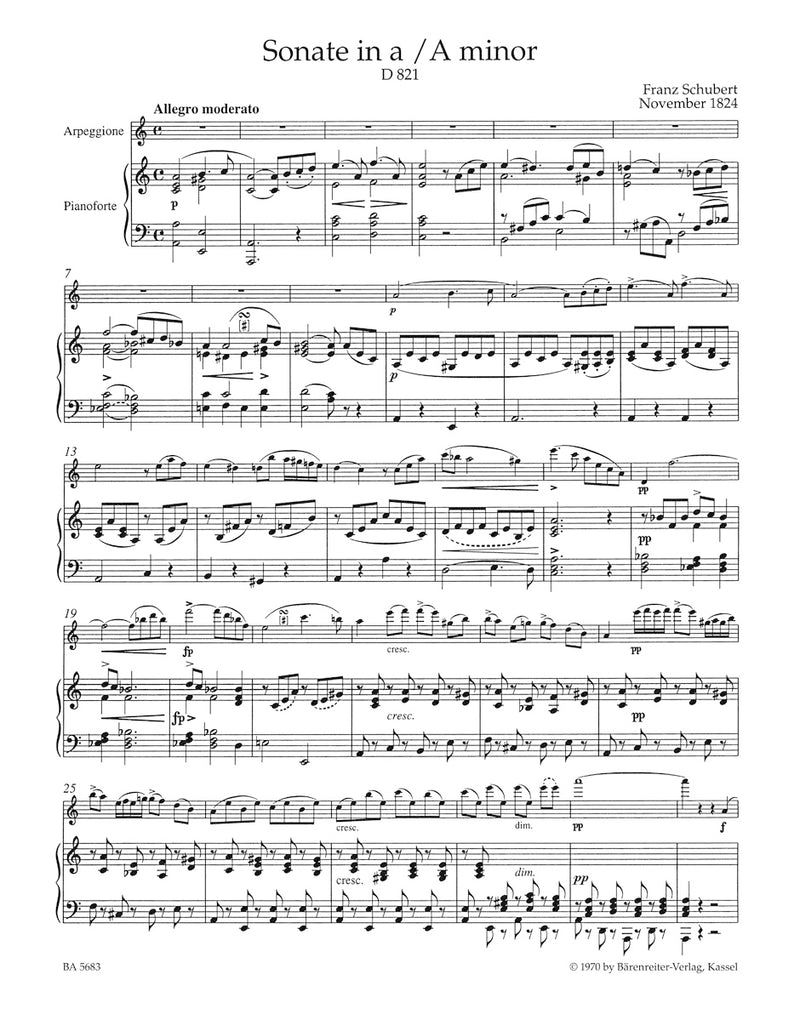 Sonata A minor D 821 "Arpeggione" (Arr. Viola and Piano)