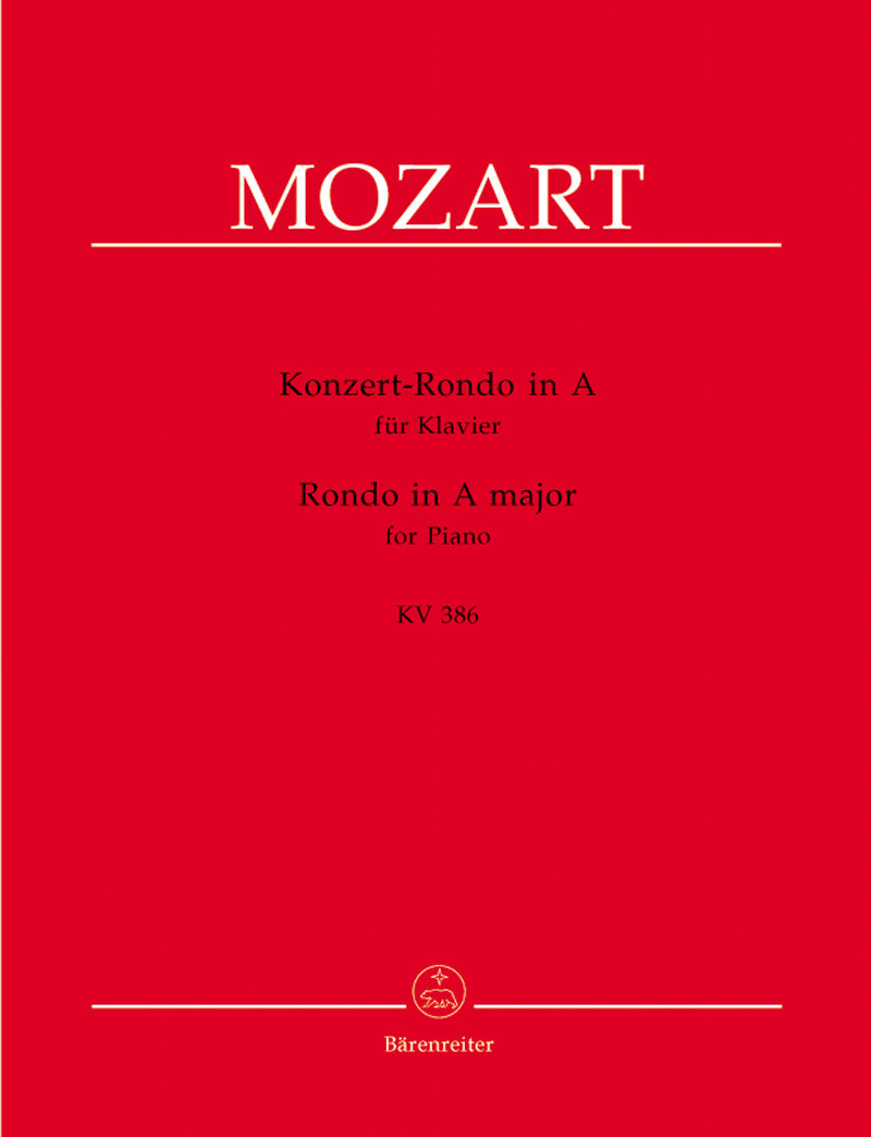 Concert Rondo for Piano A major K. 386