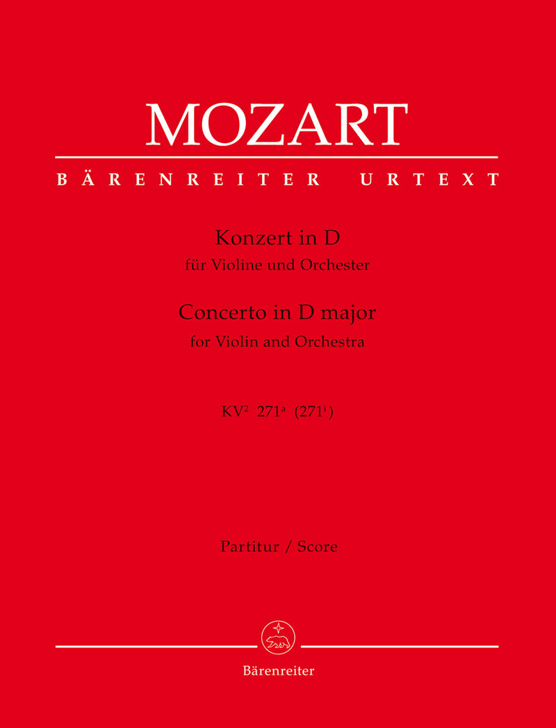 Concerto for Violin und Orchestra D-major K. 271a (271i) [score]