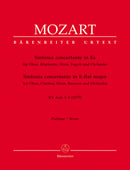 Sinfonia concertante for Oboe, Clarinet, Horn, Bassoon and Orchestra E-flat major K. Anh. I, 9 (297b) [score]
