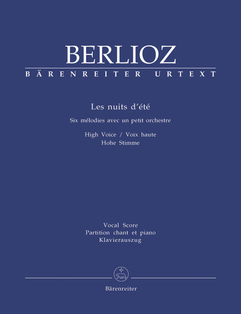 Les nuits d'été for Solo Voice and Orchestra op. 7 Hol. 81B (Second version) （ヴォーカル・スコア）