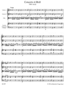 Concerto Two Violins (Flute and Violine), Viola and Basso continuo D minor TWV 43:d2 [score & parts]