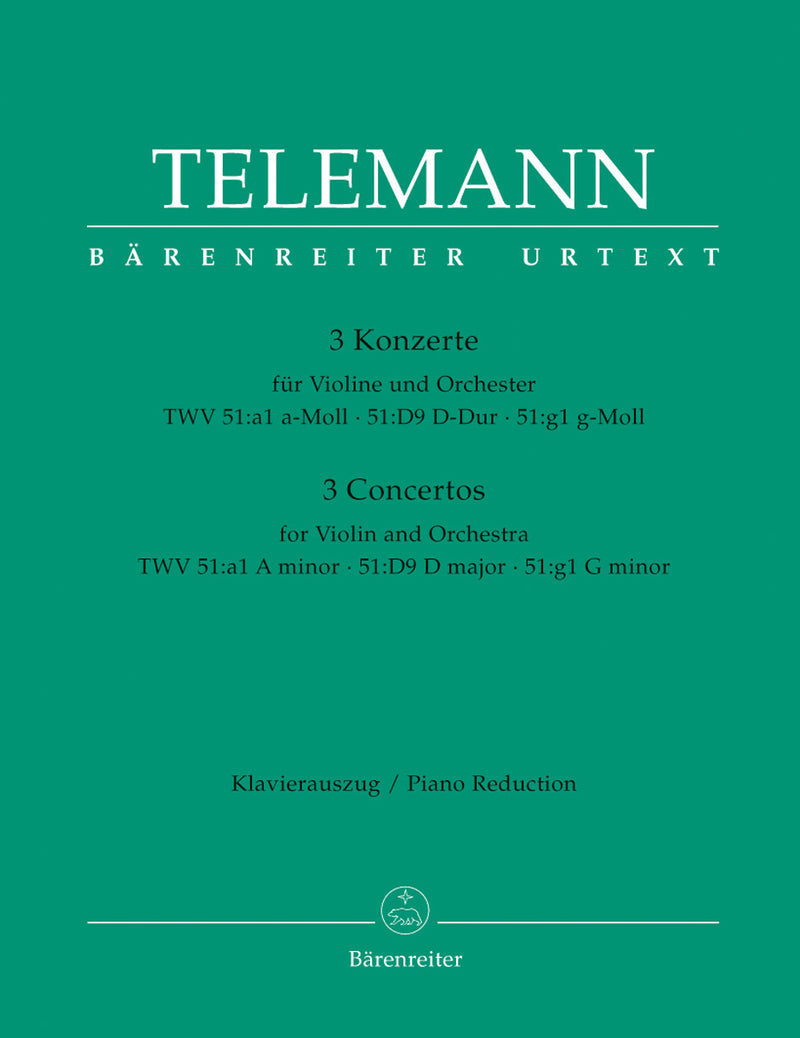 Three Concertos for Violin and Orchestra（ピアノ・リダクション）