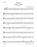 Konzert für Viola, Streicher und Basso continuo G-Dur TWV 51:G9 [viola part]