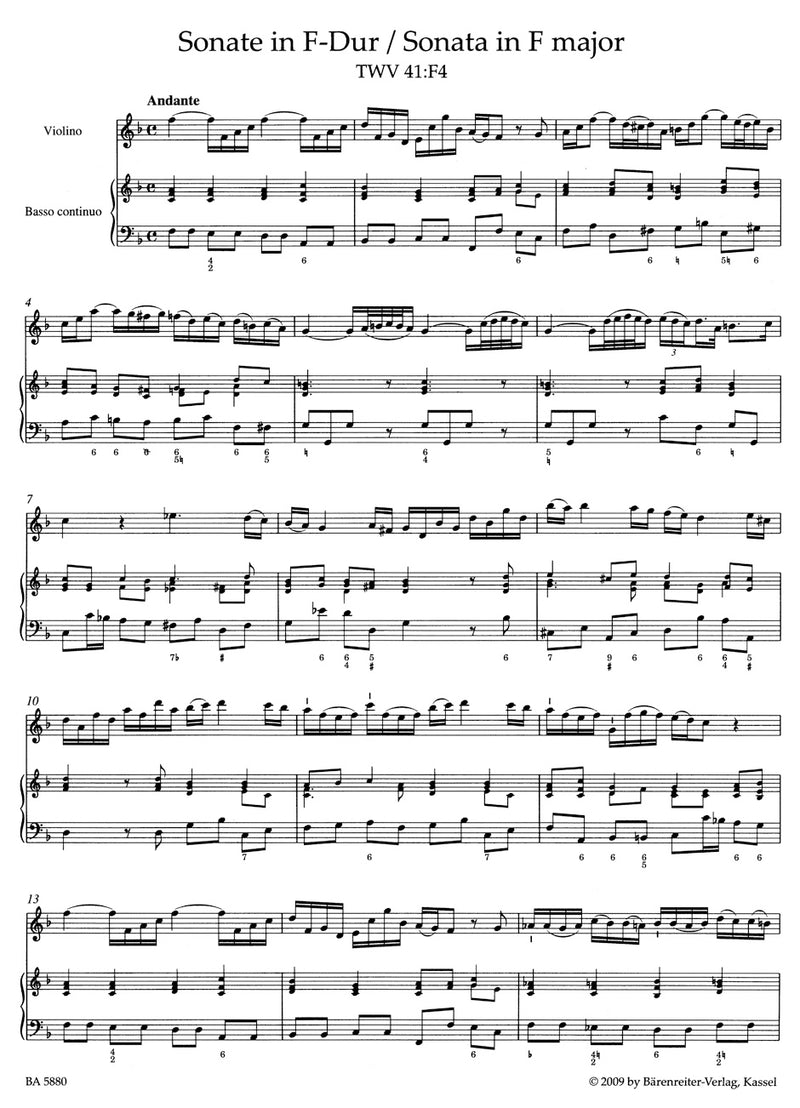 Two Sonatas for Violin and Basso continuo (from Essercizii musici) [score, part(s)]