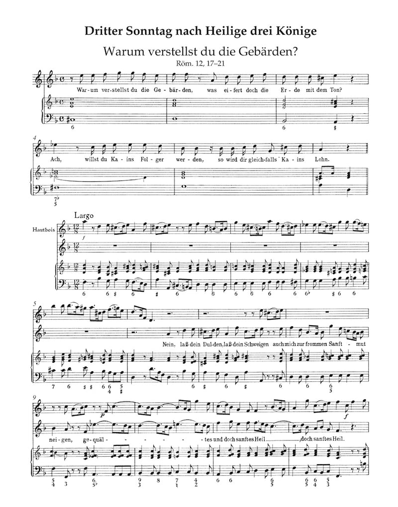 Harmonischer Gottesdienst (Advent and Christmas Cantatas, High voice) [Score]