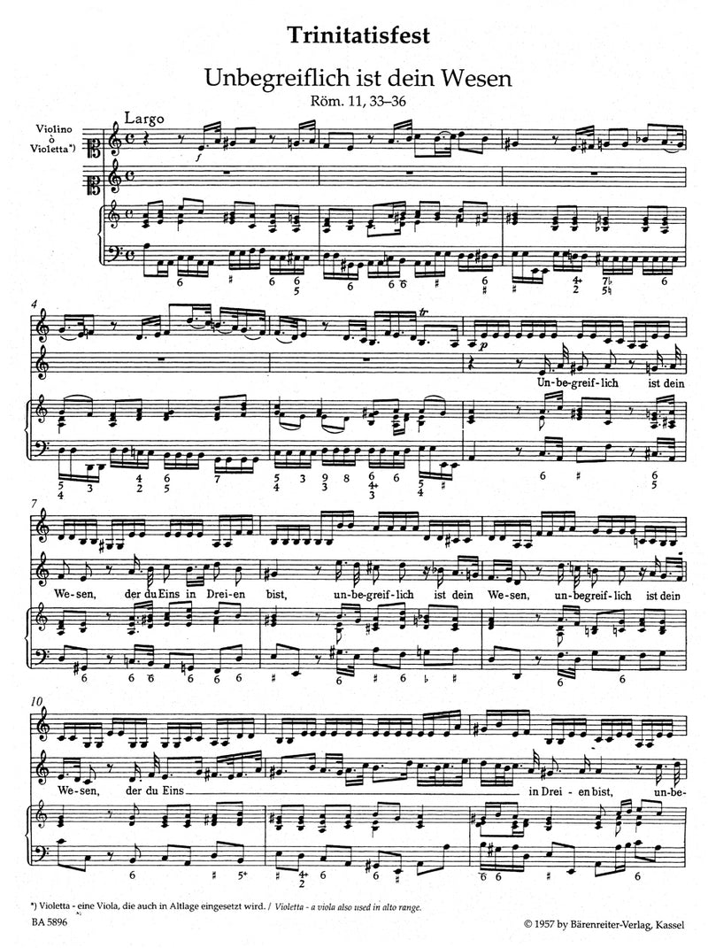 Harmonischer Gottesdienst (Cantata for the Sundays after Trinity) [score & parts]