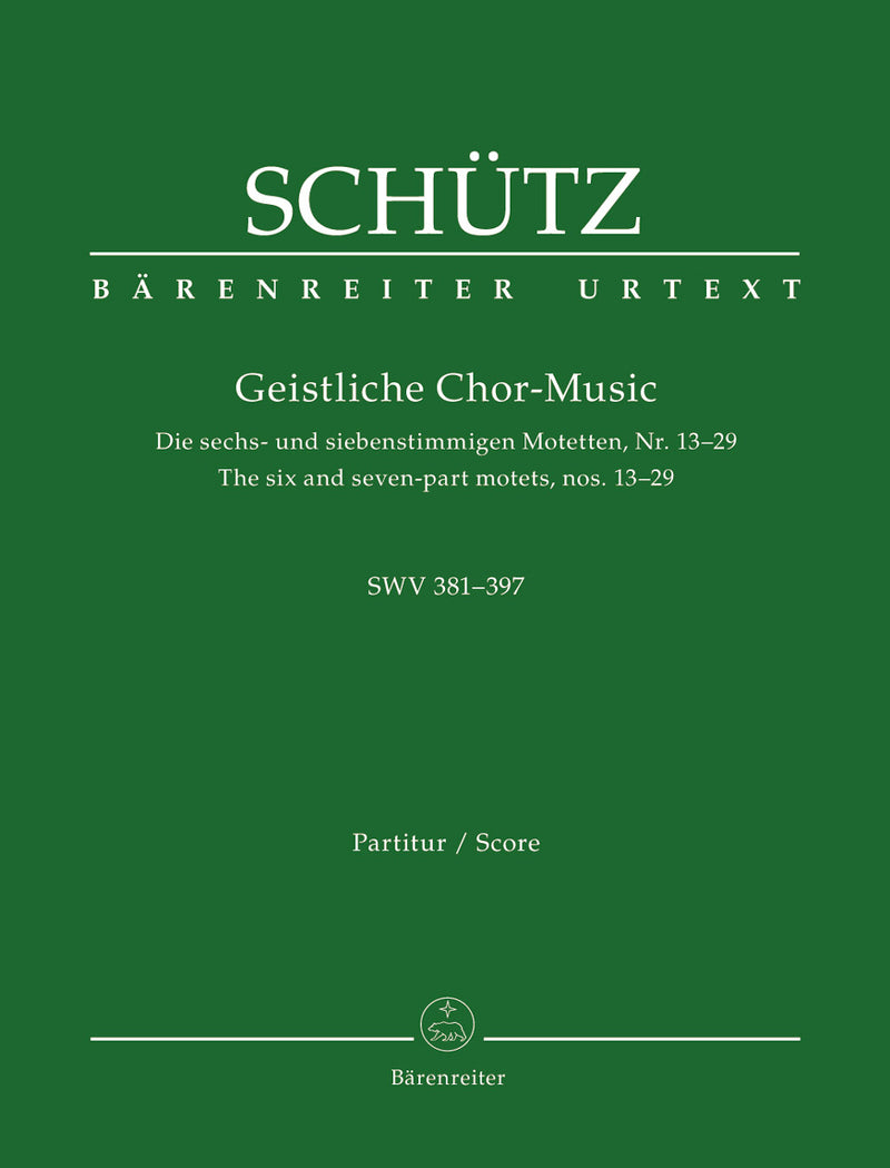Geistliche Chor-Music SWV 381-397 (Score)