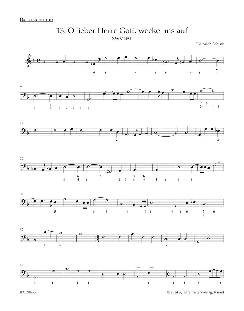Geistliche Chor-Music SWV 381-397 [Basso continuo part]