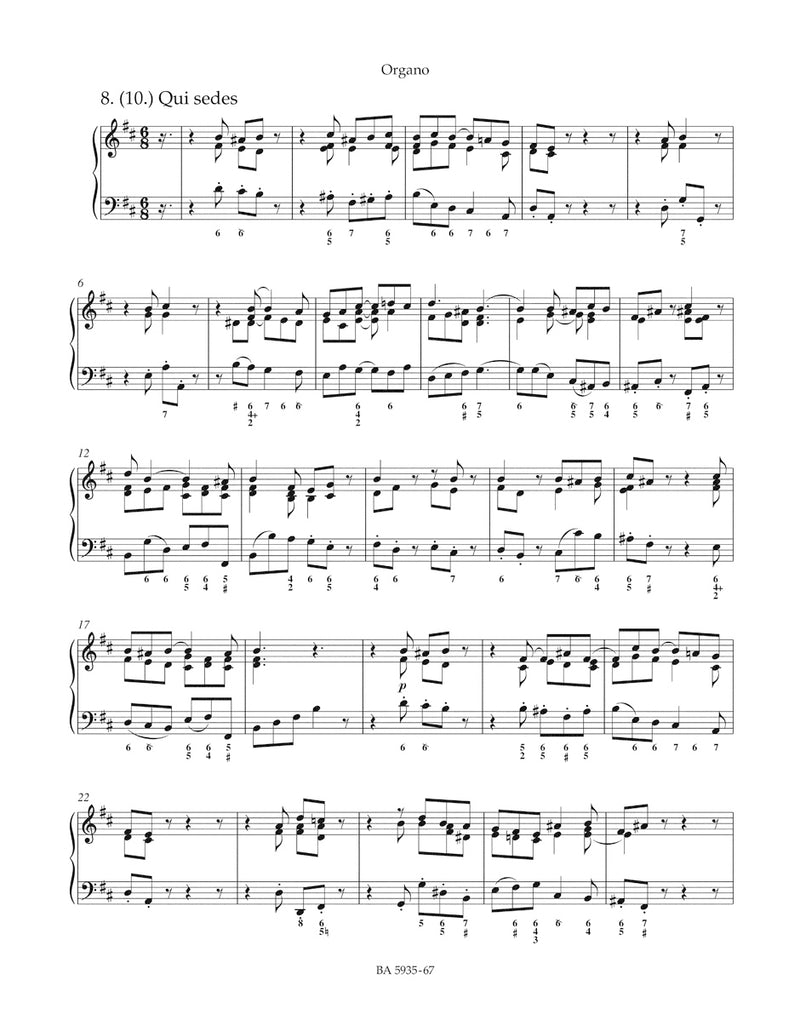 Mass B minor BWV 232 (New revised version) [organ part]